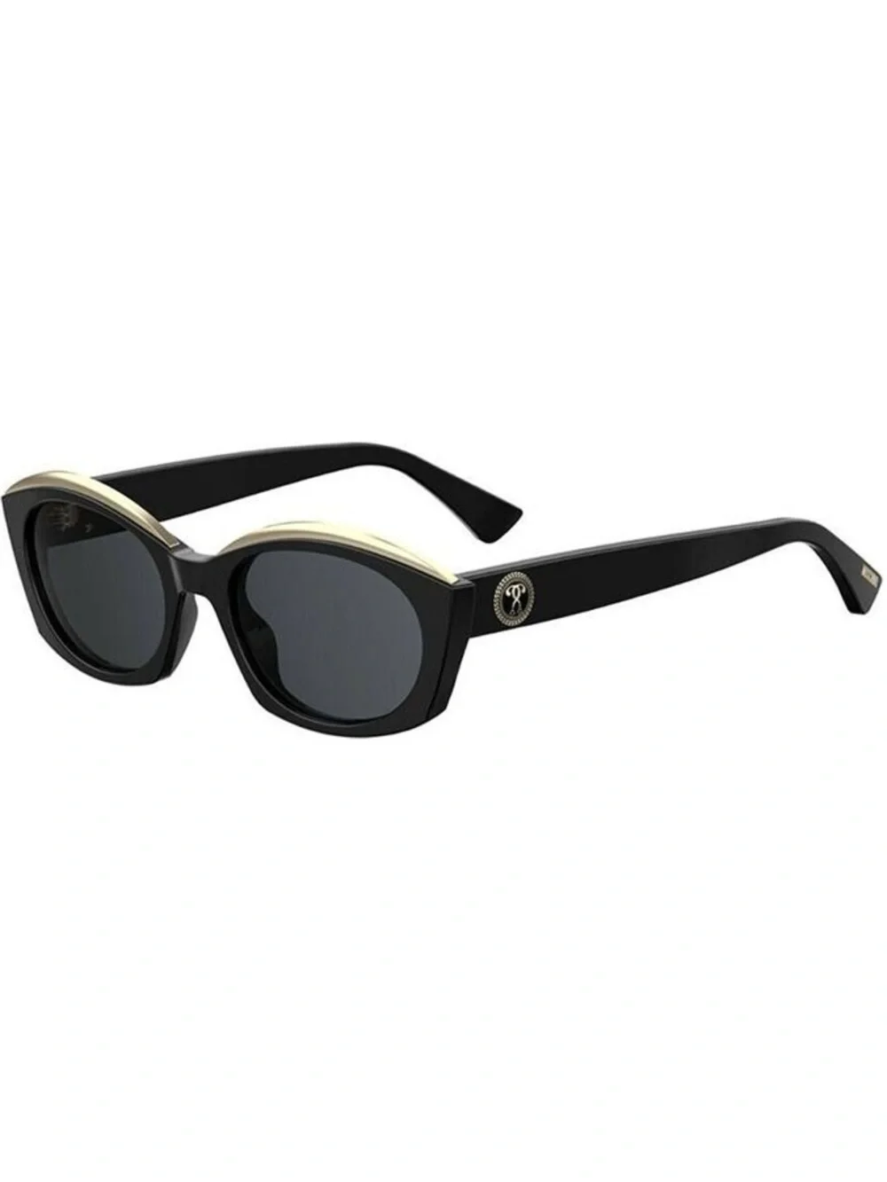 Moschino Black and Gold Cat Eye Sunglasses